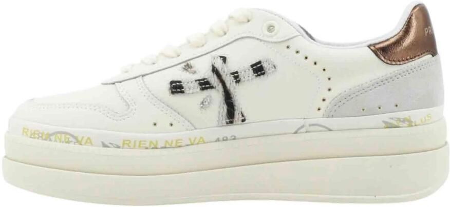 Premiata Witte Leren Sneakers Logo Zijkant Achterkant White Dames - Foto 2