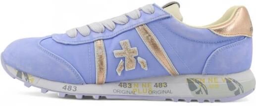 Premiata Lichtblauwe Sneakers met Logo Patch Blue Dames - Foto 4