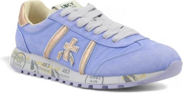 Premiata Lichtblauwe Sneakers met Logo Patch Blue Dames - Foto 3