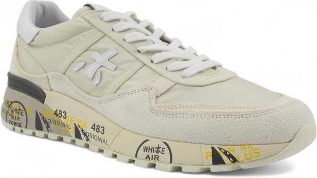 Premiata Hoogwaardige leren sneakers in ivoor Multicolor Heren - Foto 2