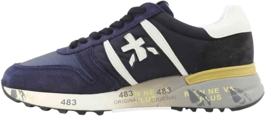 Premiata Blauwe Lage Top Sneakers Stijlvol Comfort - Foto 5