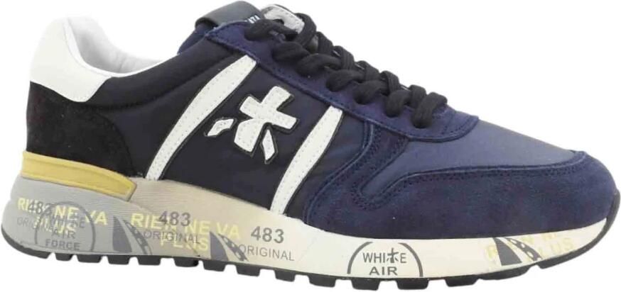 Premiata Blauwe Lage Top Sneakers Stijlvol Comfort - Foto 4