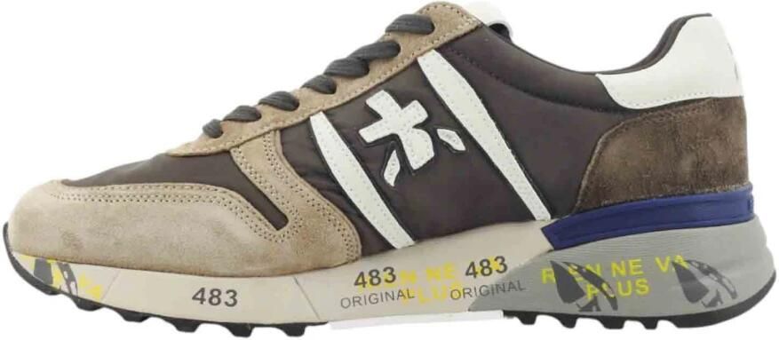 PREMIATA Lage Sneakers Heren Lander Maat: 44 Materiaal: Suède Kleur: Beige - Foto 4