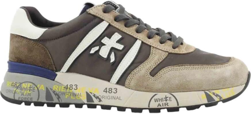 Premiata Lander Sneakers Suède Heren Beige - Foto 4