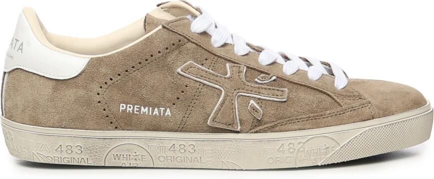 Premiata Iconische en avant-gardistische grijze suède sneakers Brown Heren