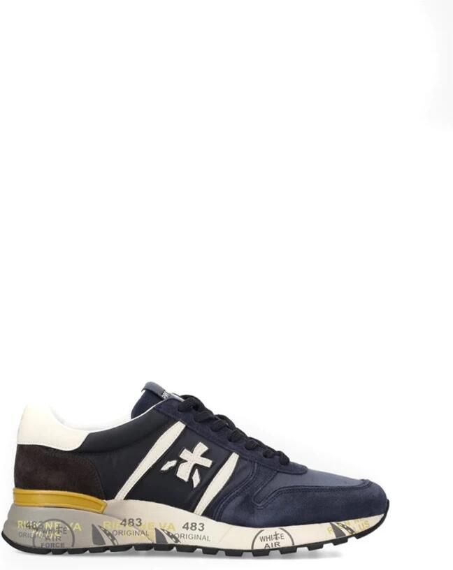 Premiata Blauwe Lage Top Sneakers Stijlvol Comfort - Foto 3
