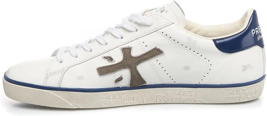 Premiata Vintage Leren Sneakers met Logo Detail White Heren