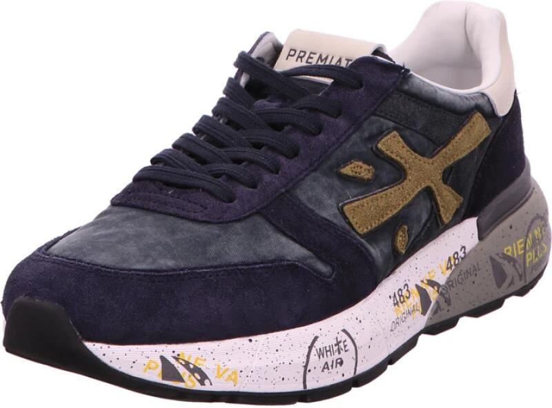 PREMIATA Lage Sneakers Heren Mick Suède Blauw - Foto 9