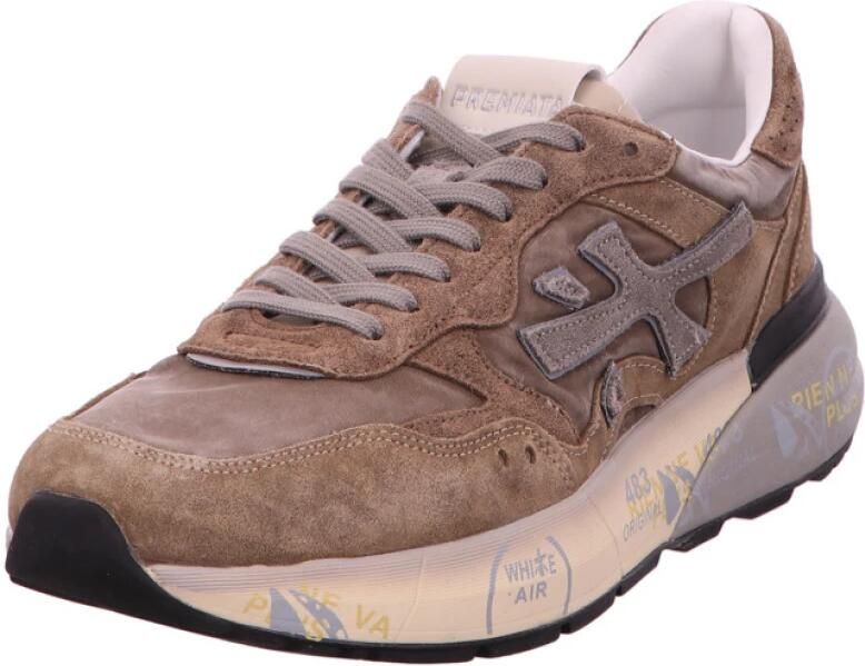 PREMIATA Lage Sneakers Heren Mick Textiel Bruin - Foto 10