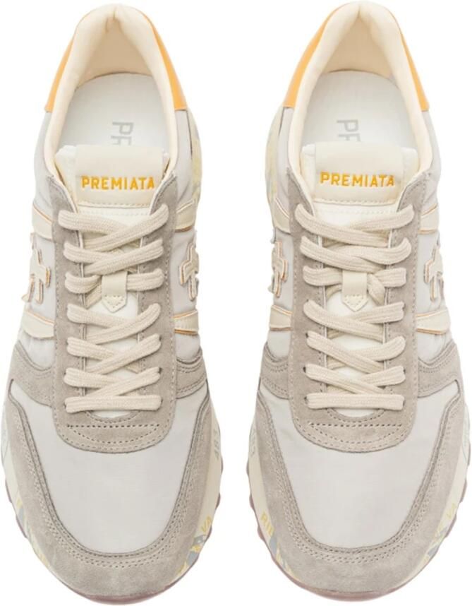 Premiata Lander Grijs Oker Groen Sneakers