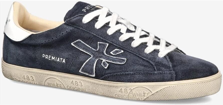PREMIATA Lage Sneakers Heren Steven Suède Blauw