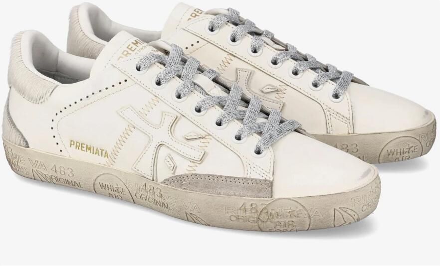Premiata Leren Sneakers met Logo Inzetstukken - Foto 4