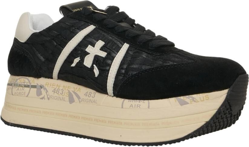 Premiata Stijlvolle Platform Sneakers in Zwart