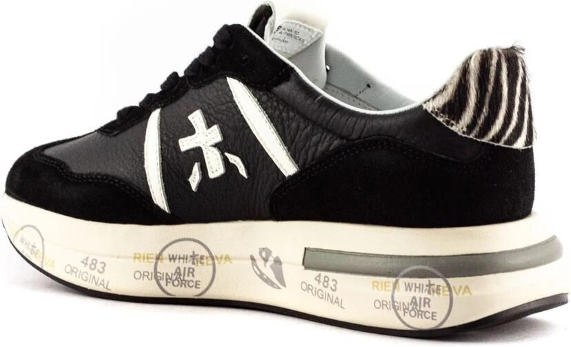 Premiata Zwarte Cassie Sneakers met Merkhiel