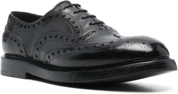 Premiata Zwarte platte schoenen met vetersluiting