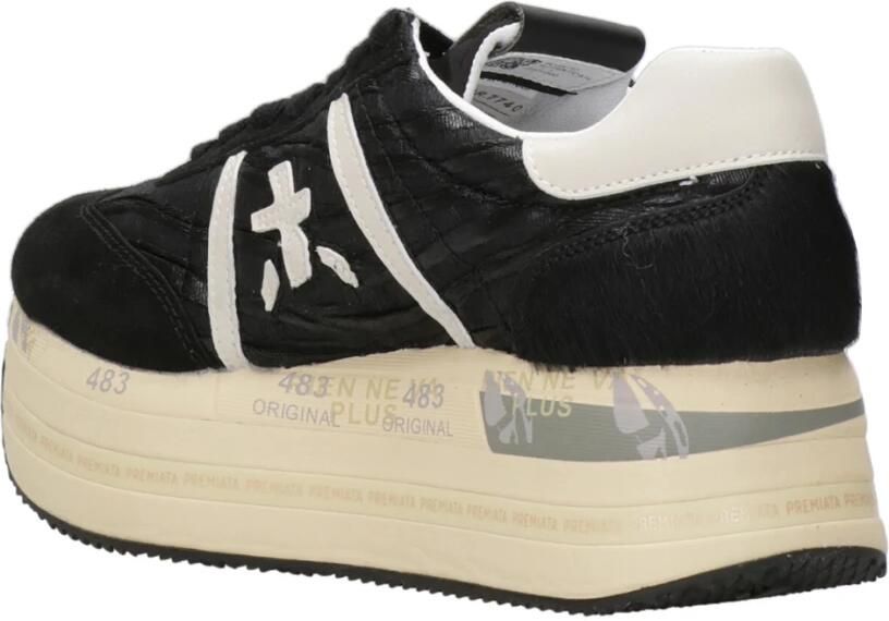 Premiata Zwarte Sneakers met Plateauzool - Foto 2