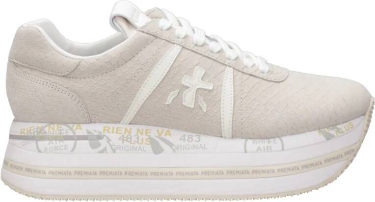 Premiata Python Effect Leren Vetersneakers