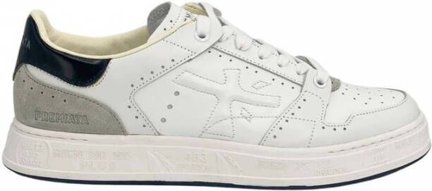 Premiata Couture Sneakers met Brogue-geïnspireerde Gaten White Heren