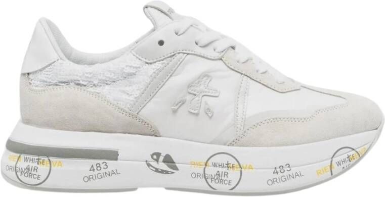 Premiata Lichtgrijze Suède Sneakers Cassie Multicolor Dames - Foto 4