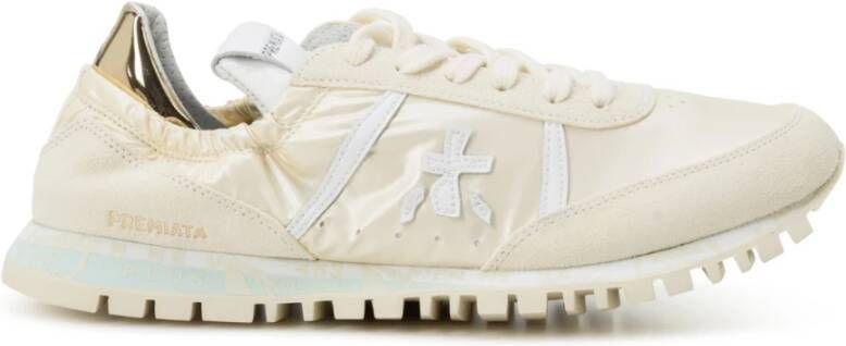 Premiata Retro Style Sneakers met Ballerina Design Beige Dames