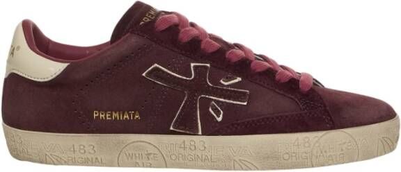Premiata Rode Sneakers Elegante Stijl