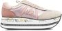 Premiata Roze Stoffen Sneakers met Suède Details Pink Dames - Thumbnail 4