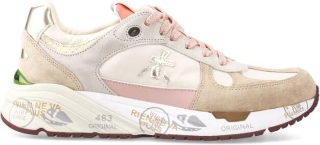 Premiata Roze Panel Sneaker met Logo Patch Multicolor Dames