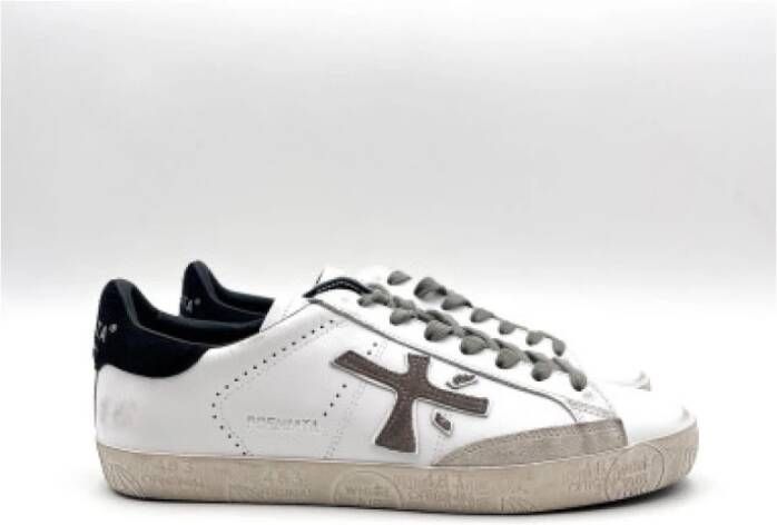 Premiata Lage Top Vintage Leren Sneakers White Heren