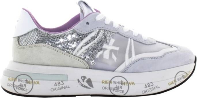 PREMIATA Lage Sneakers Dames Cassie Maat: 37 Materiaal: Suède Kleur: Grijs