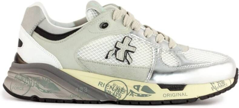 Premiata Silver Leather Mase Sneaker