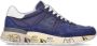 Premiata Zachte suède en nylon sneakers met aangepaste logo zool Blauw Heren - Thumbnail 1