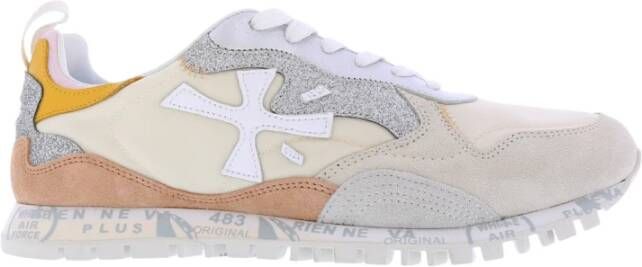 Premiata Stijlvolle leren sneakers voor vrouwen Beige Dames