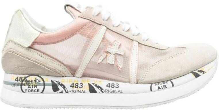 Premiata Conny 6245 Canvas en Suède Dames Sneakers Pink Dames