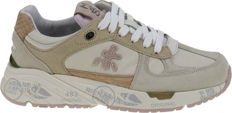 PREMIATA Lage Sneakers Dames Mase-d Maat: 40 Materiaal: Suède Kleur: Beige - Foto 4