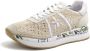 Premiata Beige Sneakers met Suède en Geperforeerde Details Beige Dames - Thumbnail 10