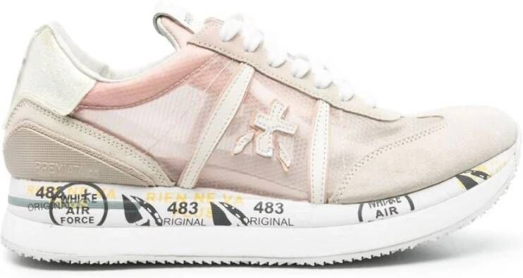 Premiata Conny 6245 Canvas en Suède Dames Sneakers Pink Dames