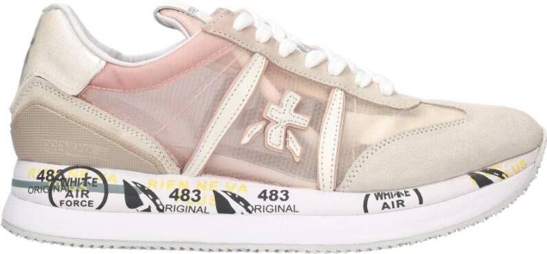 Premiata Conny 6245 Canvas en Suède Dames Sneakers Pink Dames