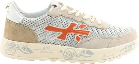 Premiata Beige Sneakers met Mesh Panelen Multicolor Heren