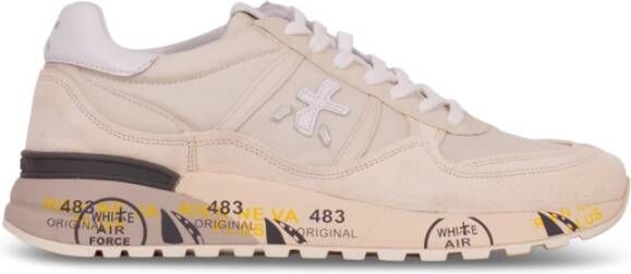 Premiata Hoogwaardige leren sneakers in ivoor Multicolor Heren - Foto 4