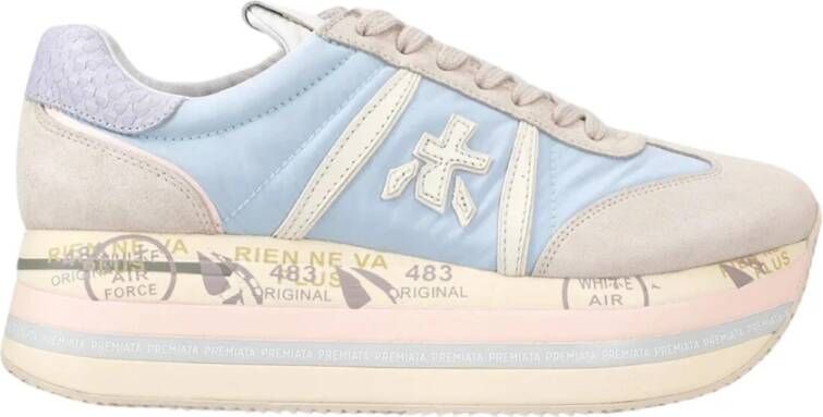 Premiata Beige Leren Sneakers Multicolor Dames