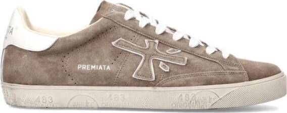 Premiata Iconische en avant-gardistische grijze suède sneakers Brown Heren