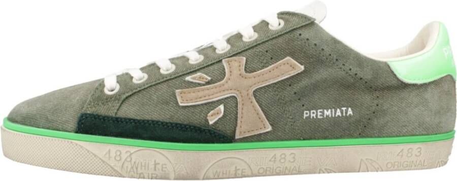 Premiata Sneakers van kalfssuèdeleer met logo detail Green Heren