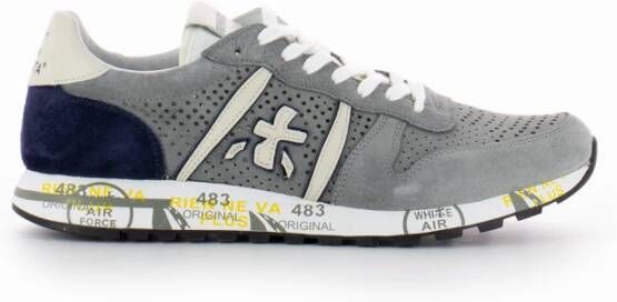 Premiata Eric 6141 Retro-geïnspireerde herenleren sneakers Gray Heren