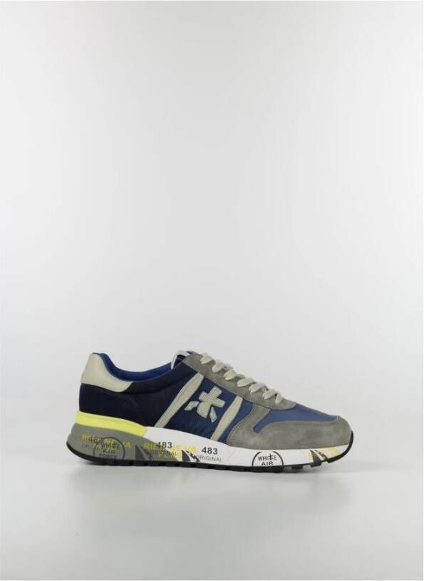 Premiata Grijze Lander Sneakers met Gekleurde Zool Multicolor Heren - Foto 3