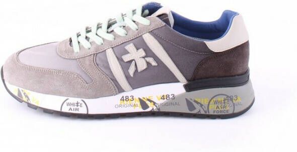Premiata Grijze Lander Sneakers met Gekleurde Zool Multicolor Heren - Foto 8