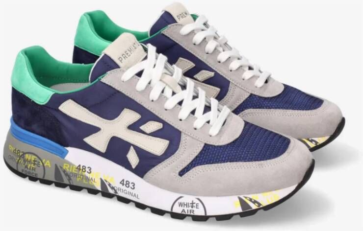 Premiata Leren en stoffen sneakers met rubberen zool Blue Heren - Foto 6