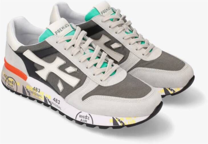 Premiata Mick 6166 Sneakers in Donkergrijs met Kleurrijk Detail Gray Heren - Foto 7