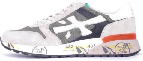 Premiata Mick 6166 Sneakers in Donkergrijs met Kleurrijk Detail Gray Heren