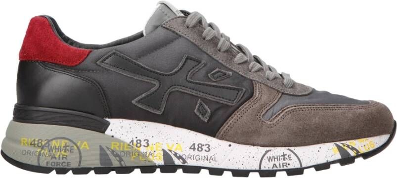 Premiata Zwarte Sneakers met Leren Voering en Rubberen Zool Zwart Heren