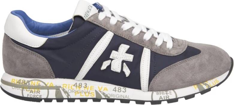 Premiata Blauwe Nylon Sneakers met Suède Inzetstukken Blue Heren - Foto 3